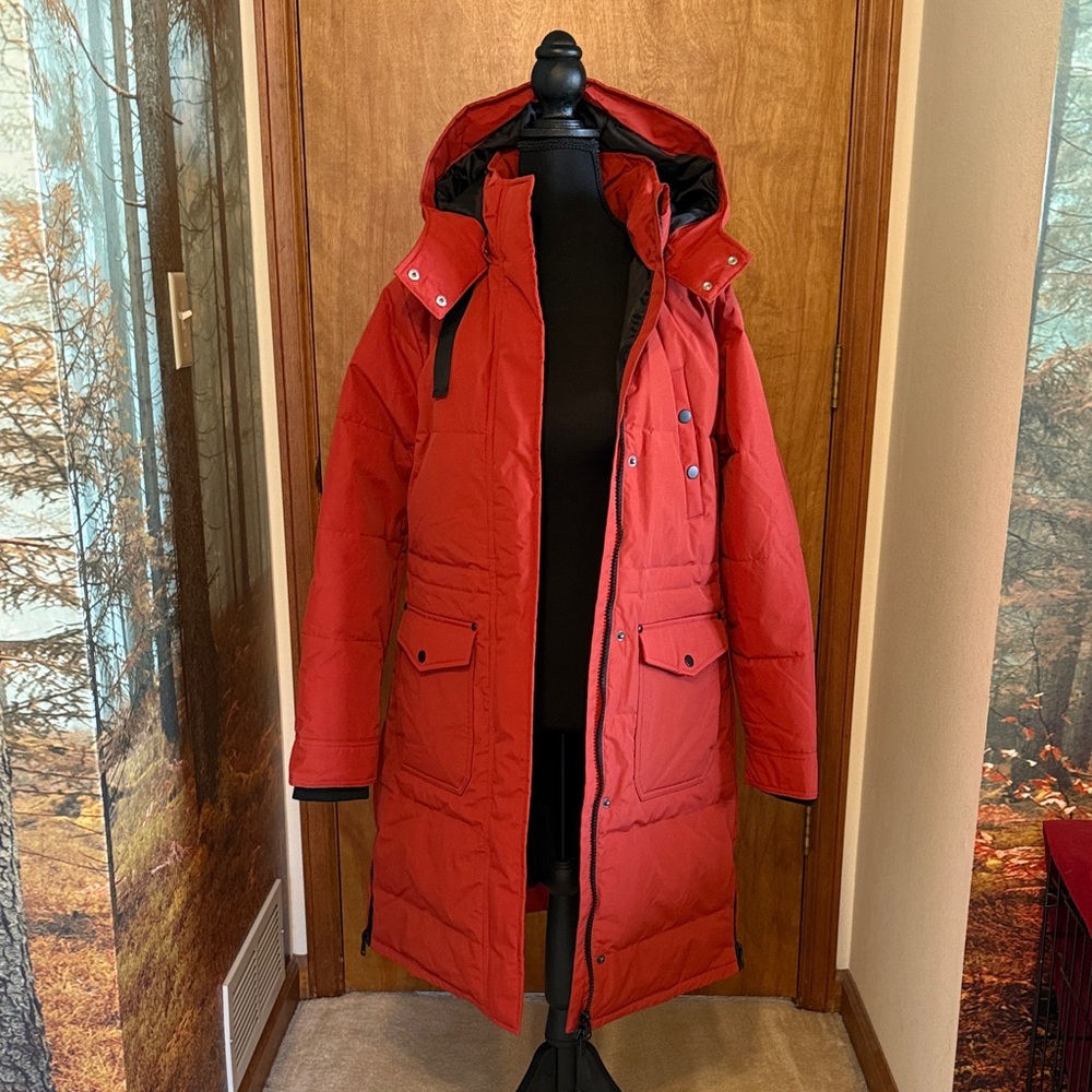 Swiss Tech orange winter parka